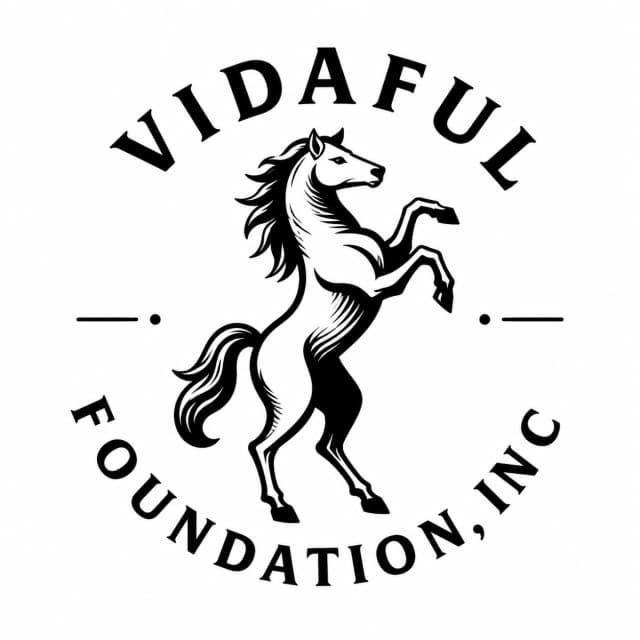 Vidaful Foundation, Inc. logo with rearing horse